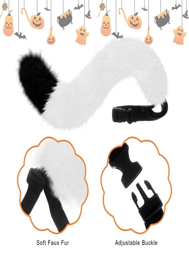 XEPST Furry Fox Wolf Cosplay Set with Mask Tail Paw Gloves, Animal Cosplay Costume Kit for Anime Fancy Dress Accessories Halloween Christmas Dress Up Carnival Role Play Party Supplies, White - Image 3
